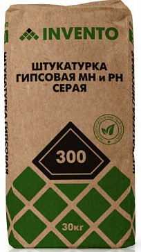 Штукатурка гипсовая INVENTO 300 серая, 30 кг